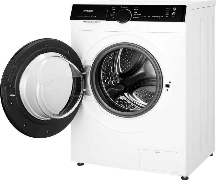 Inventum VWM8010W Wasmachine 8kg 14 programma's 1400 toeren Energieklasse A Steam Clean Wit Zwart