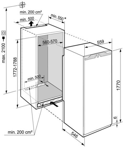Liebherr IRBdi 5171-20 Inbouw koelkast met vriesvak Wit