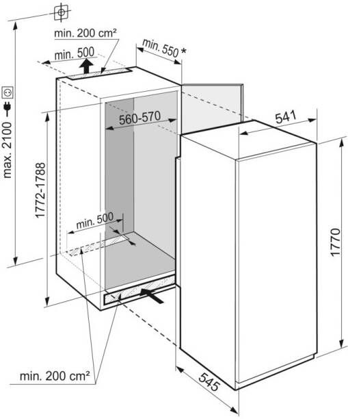 Liebherr IRBSe 5121-20 Inbouw koelkast met vriesvak Wit - Foto 2