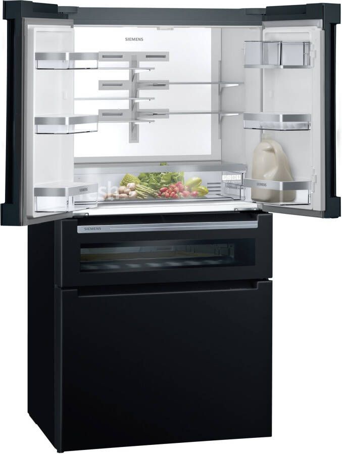 Siemens KF96RSBEA amerikaanse koelkast Vrijstaand 572 l E Zwart - Foto 1