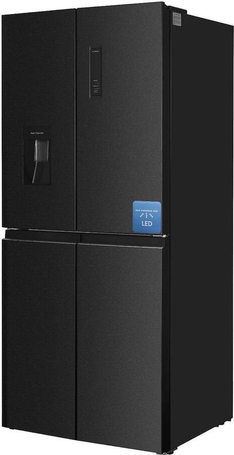 Frilec BONN-MD458-WS-040DDI Amerikaanse koelkast No-Frost 5 Jaar Garantie Dark Inox 419 liter