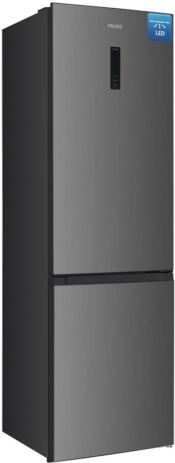 Frilec BONN388-NFD-040AIN Koelvriescombinatie Zuinig A-Label 201 cm Hoog Display Fast Freeze Multiflow 5 Jaar Garantie 377L No Frost Inox