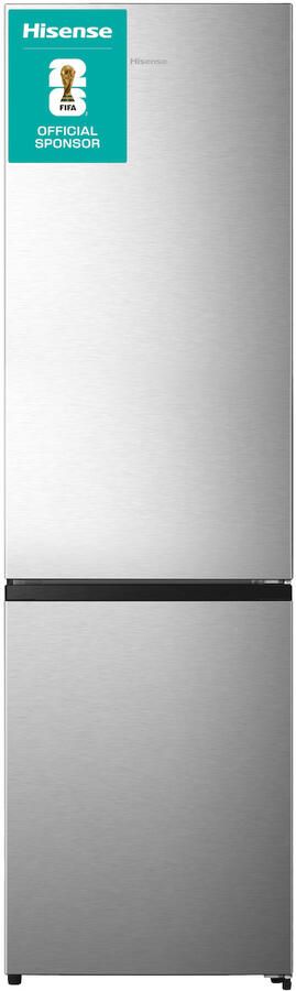 Hisense RB440N4ACC Koelvriescombinatie vrijstaand RVS look 336 liter Rechtsdraaiend (omkeerbaar) C label 35 dB(A) NoFrost