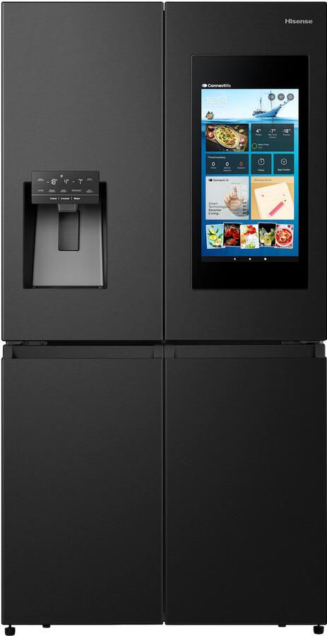 Hisense RQ760N4IFE Amerikaanse koelkast Energielabel E Vaste Wateraansluiting Water- & ijsdispenser Metal Tech Cooling No Frost Zwart Multi-Air Flow Super Cool Fast Freeze 39dB (A) Inverter Compressor 577 Liter - Foto 2