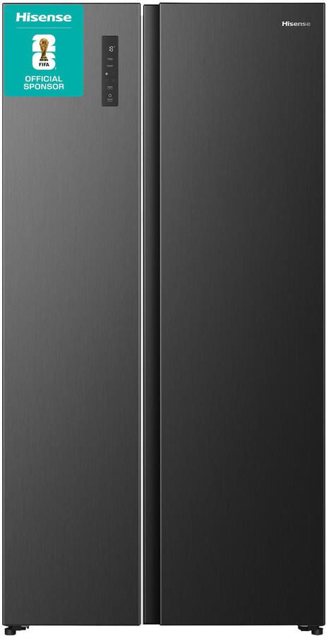 Hisense RS3P558NEFD Amerikaanse koelkast No-Frost 178 cm hoog 544 liter Energielabel D Invriesvermogen 12 kg 24u Geluidsniveau 37 dB LED Display SuperCool FastFreeze Deuralarm Inverter Compressor Multi Airflow