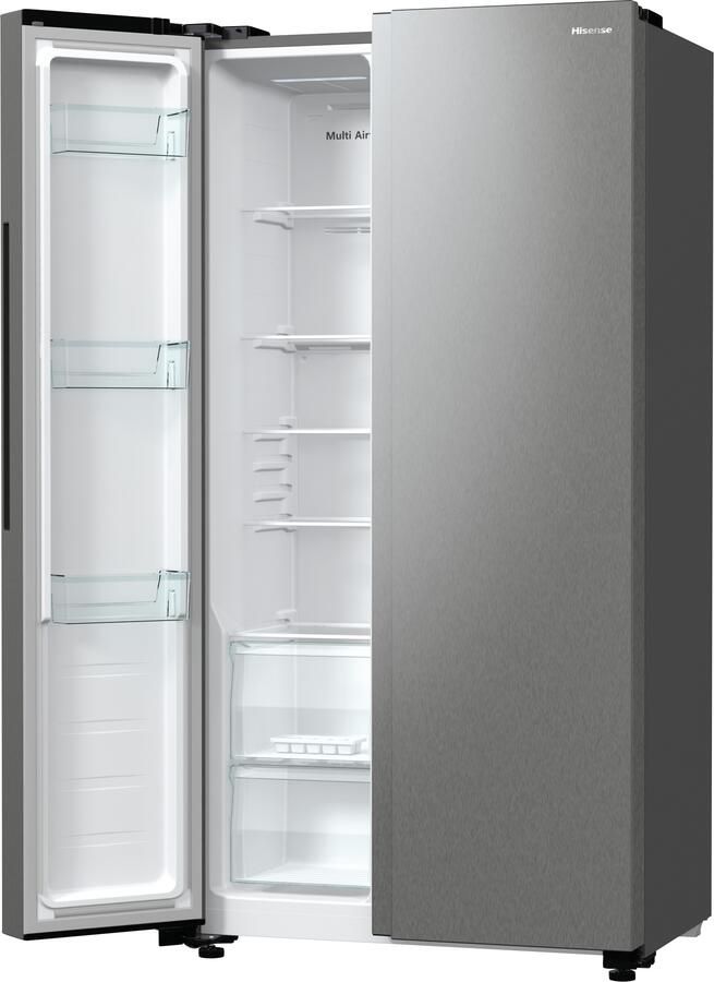 Hisense RS711N4ACE Amerikaanse koelkast Energielabel E 550L No-Frost Freezer Convert Fast Freeze RVS 38dB LED-display