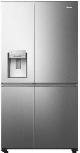Hisense RS818N4IID- Amerikaanse koelkast Energielabel D Vaste Wateraansluiting Water- & ijsdispenser Metal Cooling No Frost RVS Multi-Air Flow Fast Freeze 35dB (A) Inverter Compressor 632 Liter