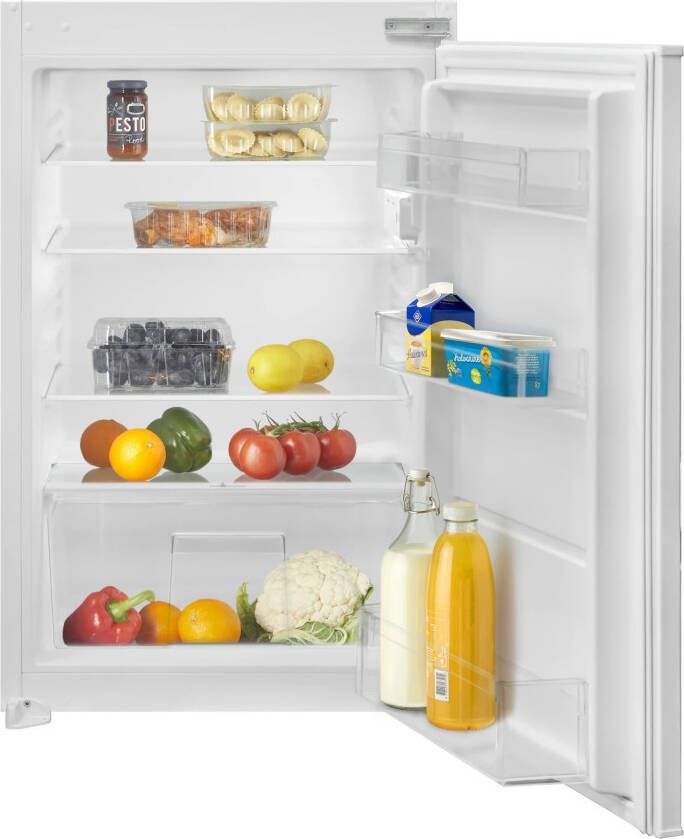 Inventum IKK0882S Inbouw koelkast Nis 88 cm 126 liter Superkoelen 4 plateaus Sleepdeur Wit