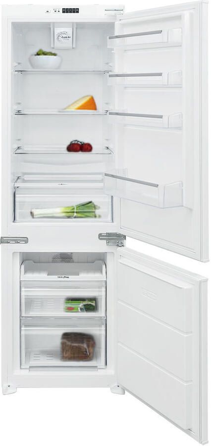 Inventum IKV1788S 178 cm energiezuinige No Frost inbouw koel-vriescombinatie Koelkast met vriesvak Stil Superkoelen Vershoudlade 243 liter Sleepdeur Wit