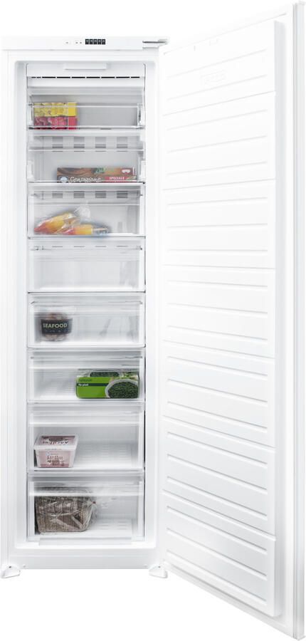 Inventum IVR1785S 178 cm No Frost inbouw vriezer energiezuinig- 197 liter Supervriezen Energielabel D Ledverlichting Diepvrieskast Sleepdeur 6 lades 2klepvakken Wit