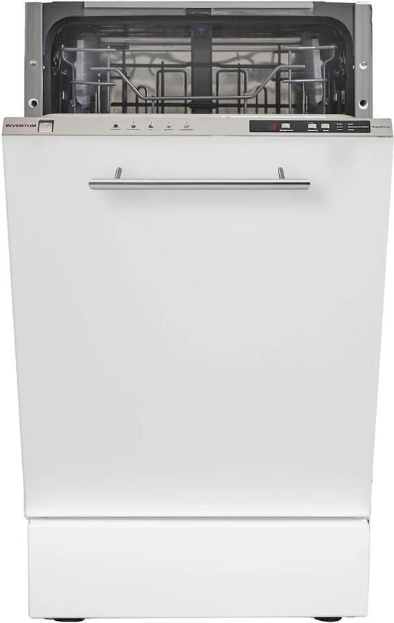 Inventum IVW4508A smalle inbouw vaatwasser 10 couverts Volledig integreerbaar 45 cm breed Bestekmand 6 programma s Max nishoogte 87 cm Startuitstel Energielabel D - Foto 3
