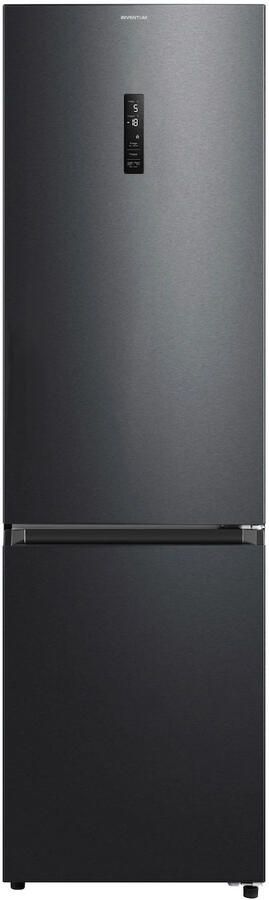 Inventum KV2010B No Frost energiezuinige koel-vriescombinatie 201 cm hoog 378 liter Zeer stil: 29 dB Superkoelen Supervriezen Vershoudlade Energielabel A Vrijstaand Zwart