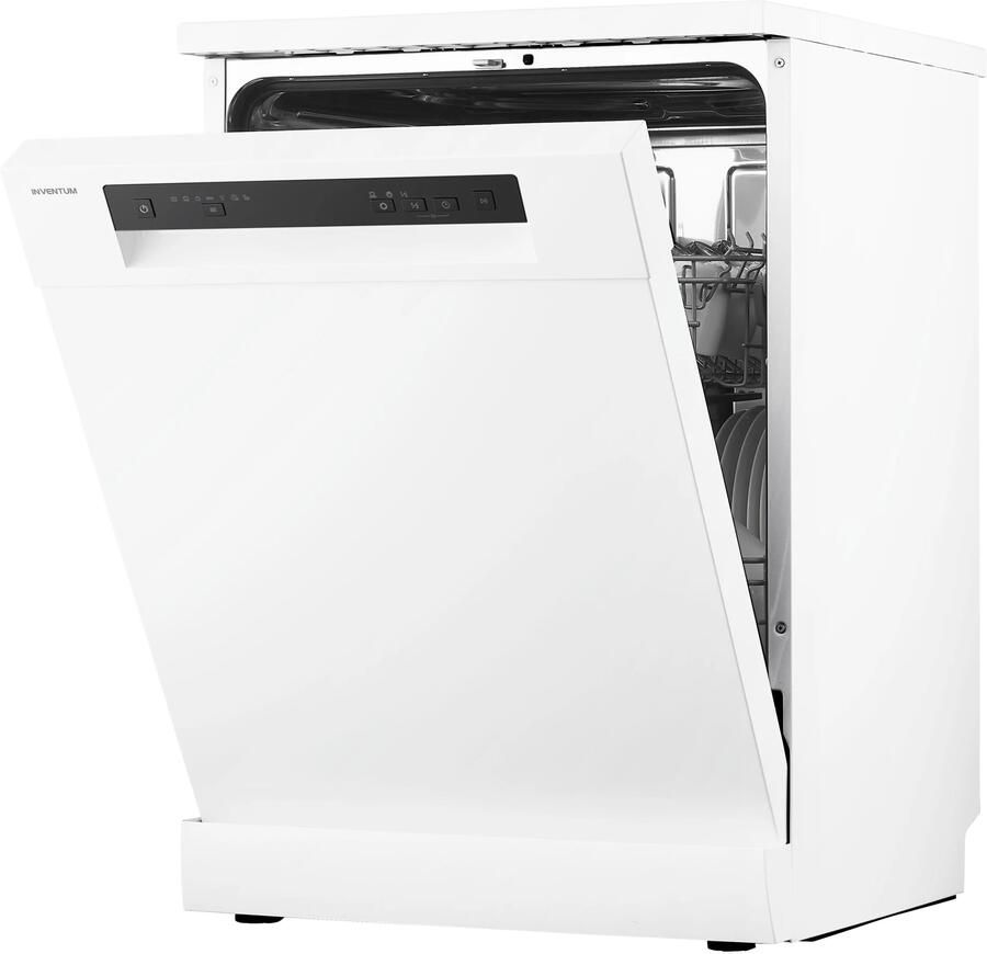 Inventum VVW6036AW vaatwasser 14 couverts Bestekmand 44 dB 7 programma s Deur opent automatisch Startuitstel Energielabel D Vrijstaand Wit