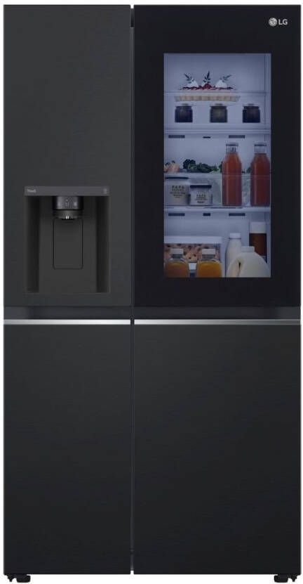 LG GSGV80EPLL Amerikaanse koelkast Zwart