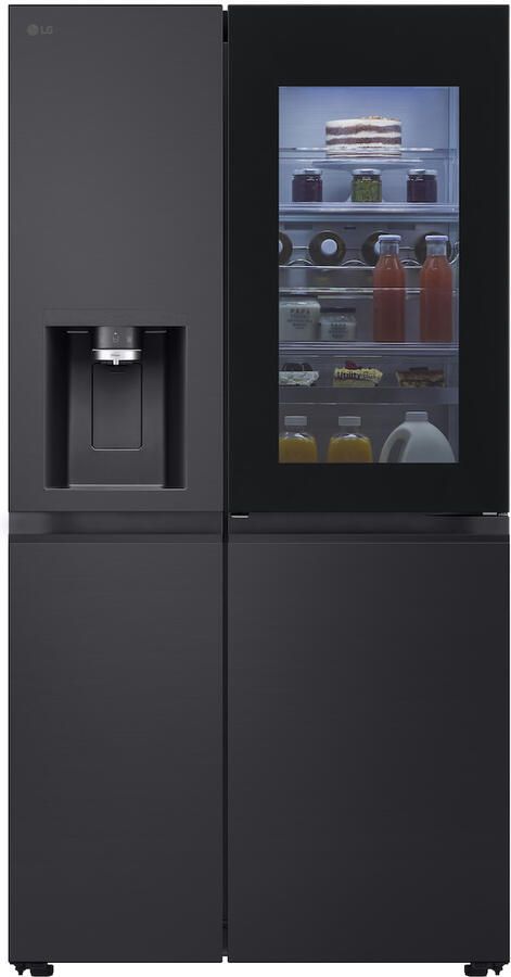 LG GSXE91EVAD Amerikaanse koelkast Zwart (blacksteel) Waterreservoir KNOCKKNOCK