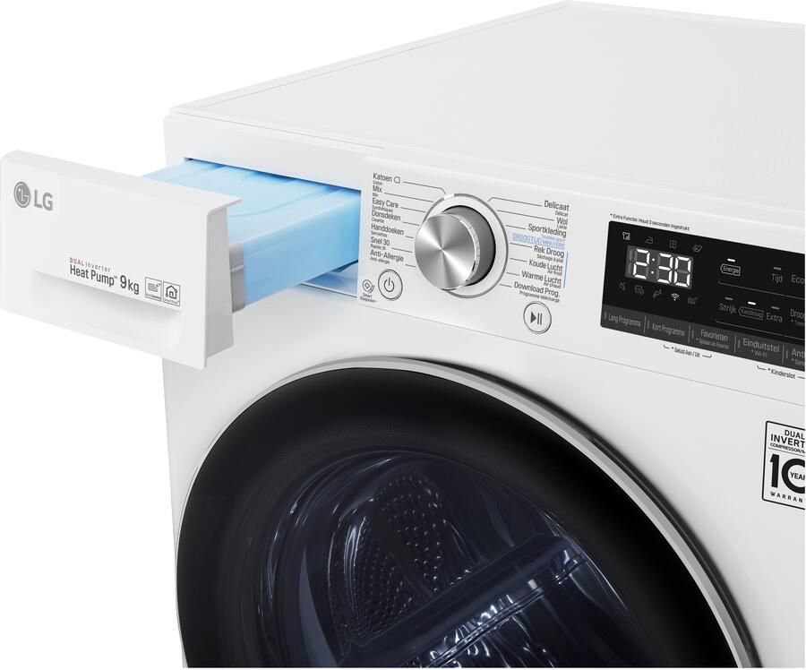 LG RH90V9AV3N 9 kg droger met DUAL Inverter Heat pump™ Supersnel of Superzuinig Auto Cleaning Condensor ThinQ - Foto 2