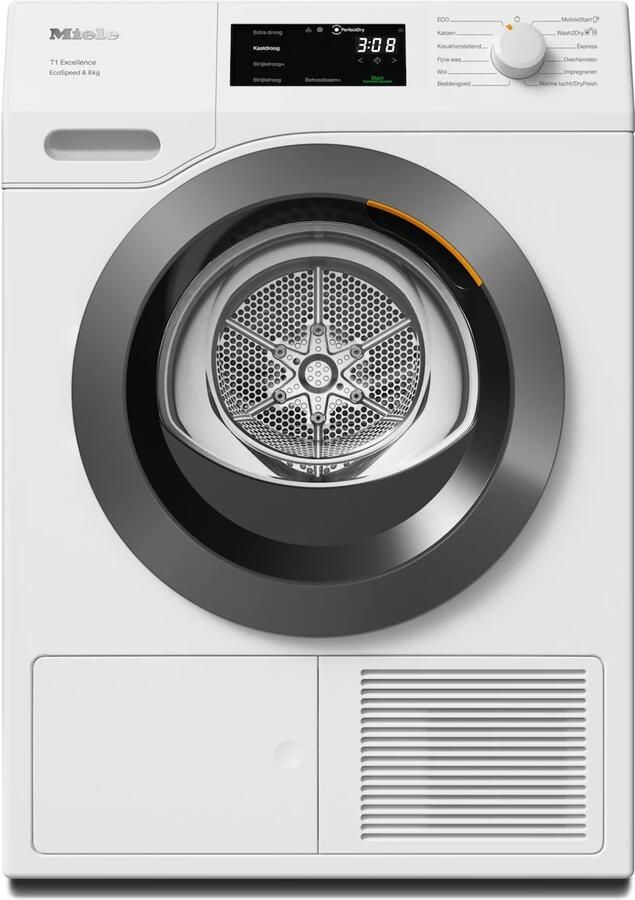 Miele TEC 655 WP Excellence EcoSpeed & Wash2Dry Warmtepompdroger Wit - Foto 1