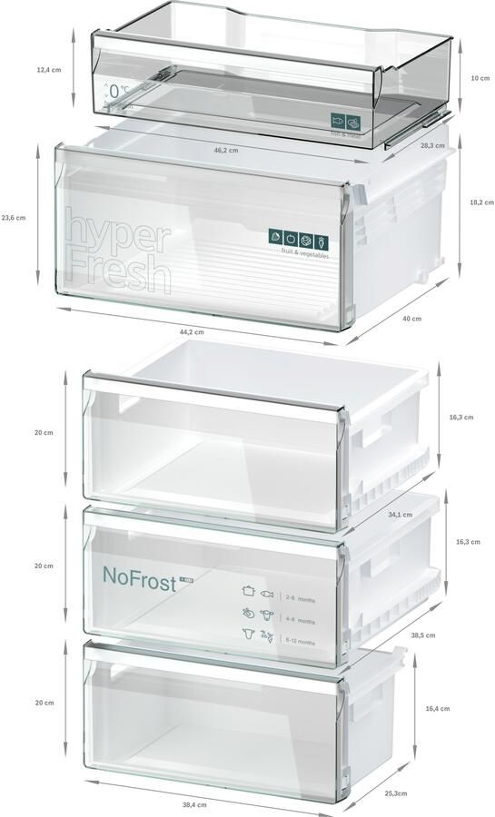 Siemens KG39NXICF iQ300 Koel-vriescombinatie RVS Energielabel C - Foto 11