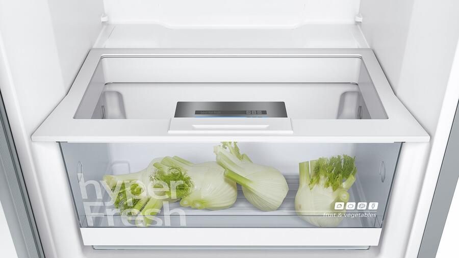 Siemens KS36VVIEP iQ300 Vrijstaande koelkast Kastmodel koelkast RVS 186 x 60 cm superKoelen: snel koelen van verse en Flessenrek Led verlichting - Foto 3