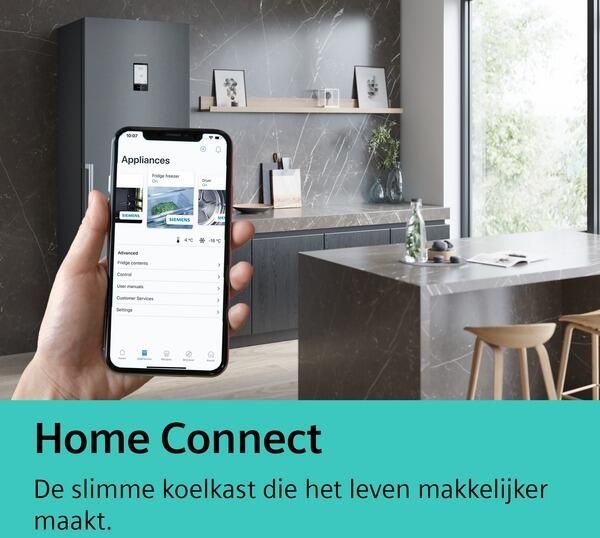 Siemens KG49NAXCF koel-vriescombinatie Vrijstaand 440 l C Roestvrijstaal - Foto 2