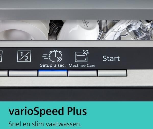 Siemens SN23EC03ME iQ300 Vrijstaande Vaatwasser Zwart Home Connect varioSpeed Plus je vaat tot wel drie keer zo snel schoon Intelligent autoOpen dry: snel en energiezuinig