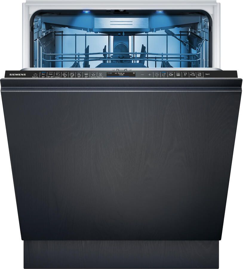 Siemens SN87YX02CE iQ700 Inbouw Vaatwasser Volledig Geïntegreerd 60 cm Energielabel A Zeolith-droging: 2x betere droogresultaten op plastic timeLight projecteert status op de vloer 14 Couvert Home Connect