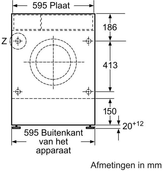 Siemens Inbouw 7 4 kg 1355 RPM 72 dB LED-display waterPlus E E - Foto 3