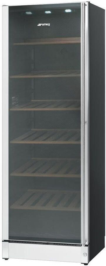Smeg SCV115GS Wijnklimaatkast Vrijstaand 197 flessen Linksdraaiend