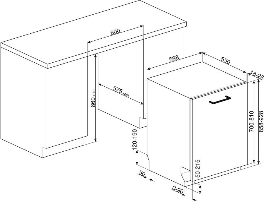 Smeg STL252CH Vaatwasser