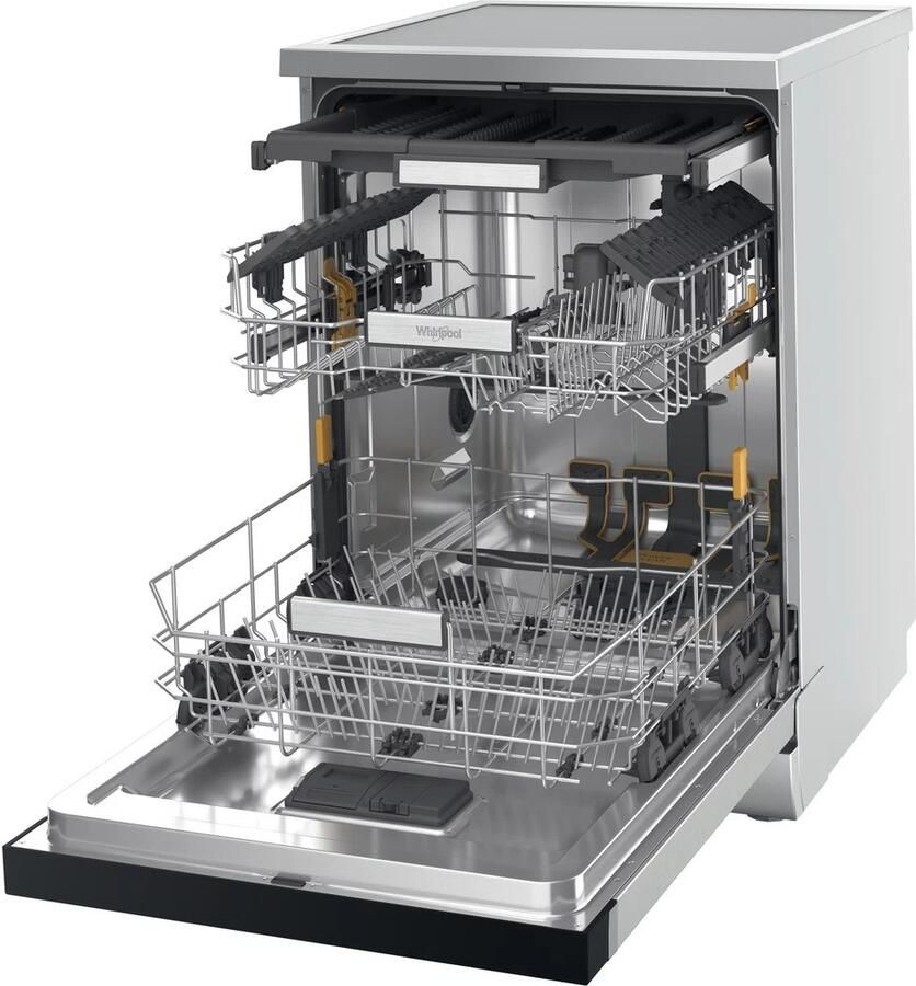 Whirlpool Vaatwasser Model W7F HS41 X Vrijstaand 15 couverts RVS MaxiSpace-kuip