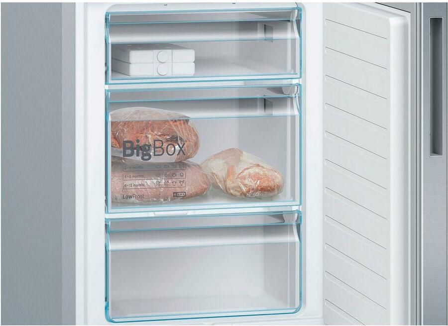 Bosch KGE39ALCA Serie 6 koel-vriescombinatie VitaFresh: houdt etenswaren langer vers in gekoelde lades RVS - Foto 8