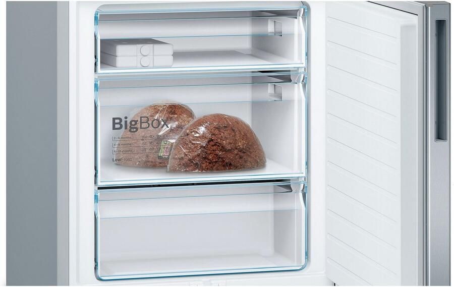 Bosch KGE49AICA Serie 6 Koel-vriescombinatie Extra breed RVS Energielabel C Houd je versen langer vers met VitaFresh Big Box in de vriesruimte - Foto 6