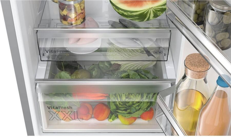 Bosch KGN392LBF Serie 4 koel-vriescombinatie Total No Frost nooit meer ontdooien- RVS Zeer stil -Energielabel B VitaFresh XXL 0°C: houd etenswaren langer vers met extra ruime vershoudlades - Foto 11