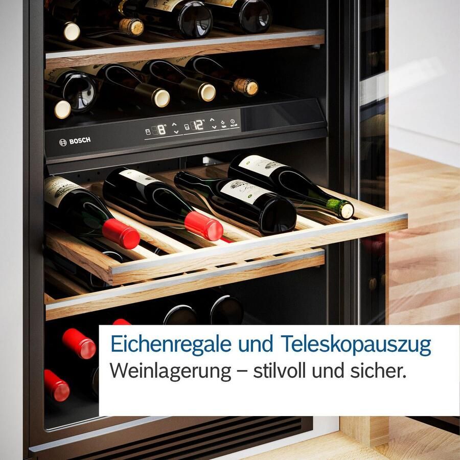 Bosch Serie 6 KUW21AHG0 wijnkoeler Ingebouwd Zwart 44 fles(sen) - Foto 3