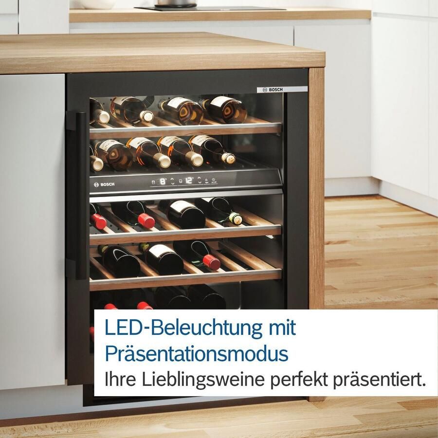 Bosch Serie 6 KUW21AHG0 wijnkoeler Ingebouwd Zwart 44 fles(sen) - Foto 4