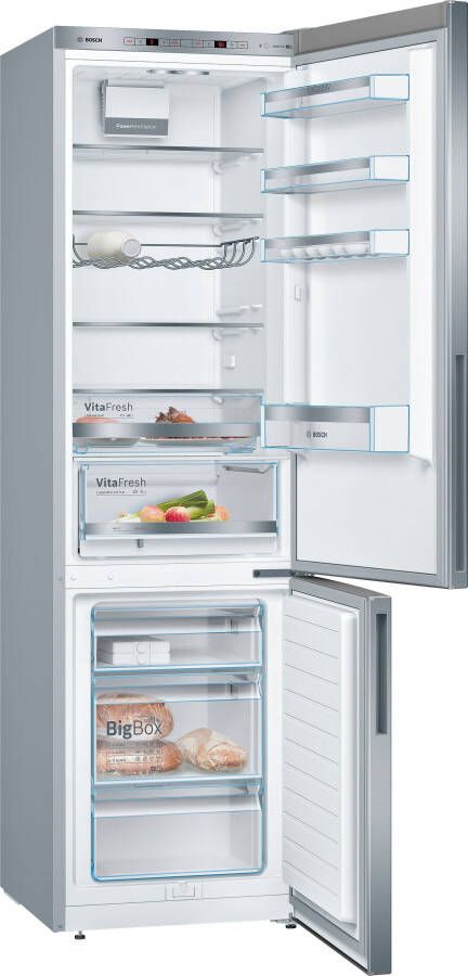 BOSCH Koel-vriescombinatie KGE39ALCA Low Frost VitaFresh lade Big Box LED-licht super koelen