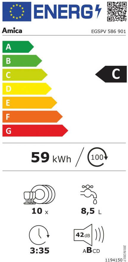Amica Volledig geïntegreerde vaatwasser EGSPV 586 901 81 5 cm x 44 8 cm - Foto 18