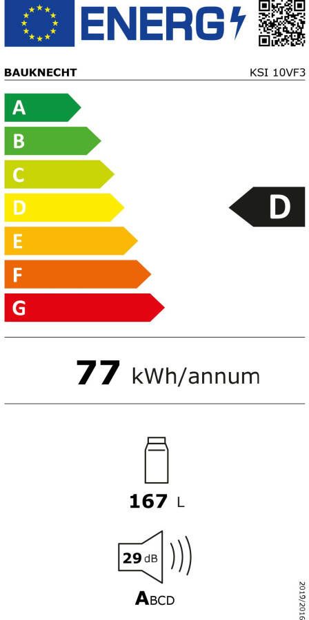 BAUKNECHT Inbouw koelkast KSI 10VF3 102 cm x 55 7 cm