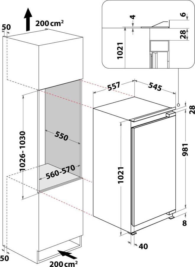 Bauknecht KSI 10VF2 |inbouw koelkast 102 cm deur op deur - Foto 3