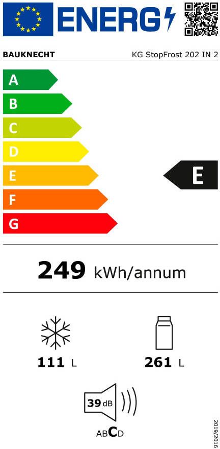 BAUKNECHT Koel-vriescombinatie KG STOPFROST 202 IN 2 - Foto 7