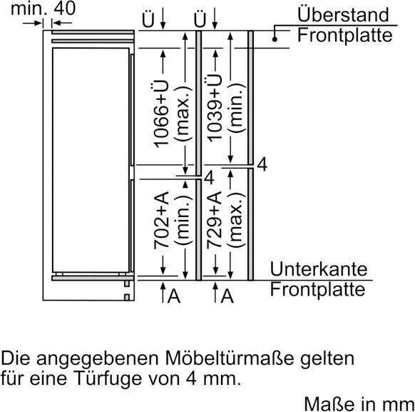 BOSCH Inbouw koel-vriescombinatie KIN86AFF0 177 2 cm x 55 8 cm