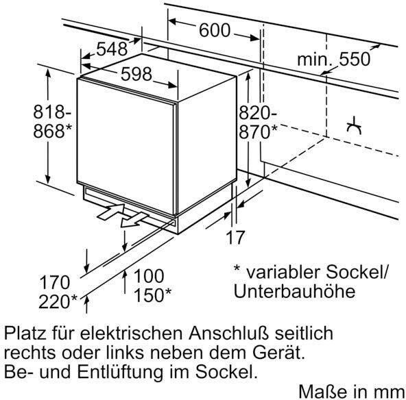 BOSCH Inbouwvrieskast GUD15ADF0