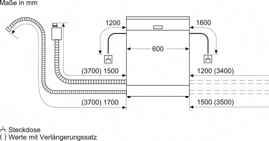 BOSCH Semi-geïntegreerde vaatwasser SMI6YCS02E 81 5 cm x 59 8 cm