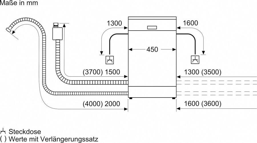 BOSCH Semi-geïntegreerde vaatwasser SPI4HMS49E 81 5 cm x 44 8 cm