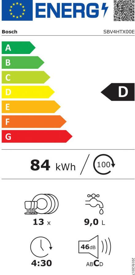 BOSCH Volledig geïntegreerde vaatwasser SBV4HTX00E 86 5 cm x 59 8 cm