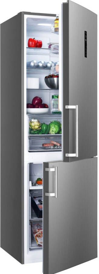 Hanseatic Koel-vriescombinatie HKGK19560CNFDI Snelle vriesfunctie Eco-modus NoFrost Display Deuralarm