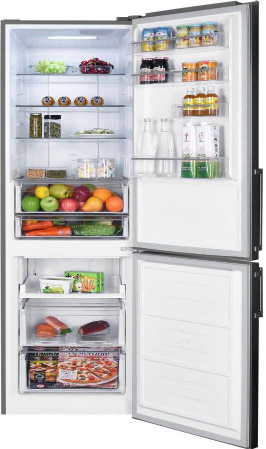 Hanseatic Koel-vriescombinatie HKGK19560CNFDI Snelle vriesfunctie Eco-modus NoFrost Display Deuralarm