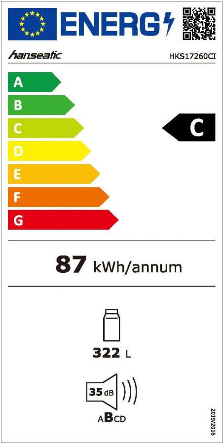 Hanseatic Koelkast HKS17260CI