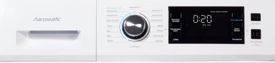 Hanseatic Wasmachine HWMB814C Voorprogrammeren starttijd kort programma