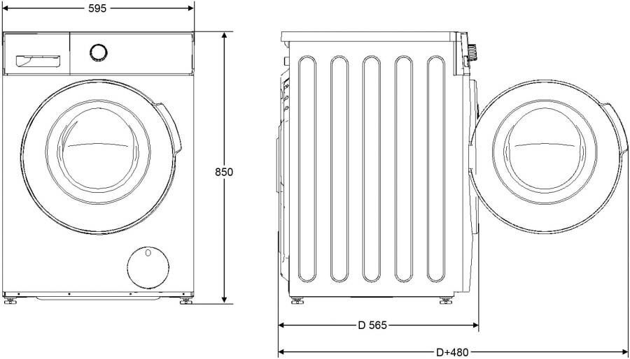 Hanseatic Wasmachine HWMB814C Voorprogrammeren starttijd kort programma